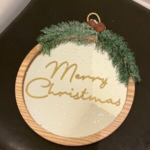 Gold and Green Holiday Decor Circular Ornament